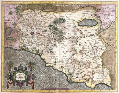 Latium, Italien (Stich) von Gerardus Mercator