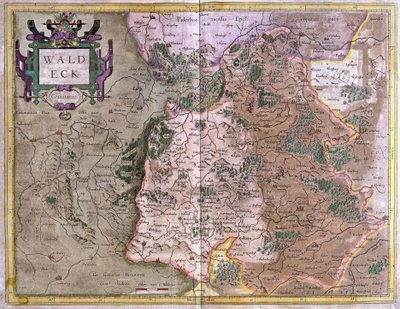 Waldeck (Hessen), Deutschland (Gravur) von Gerardus Mercator