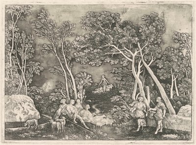 Nymphen in einer Landschaft von Gerhard Janssen