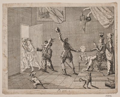 Satirisches Blatt von Gerhard Ludvig Lahde