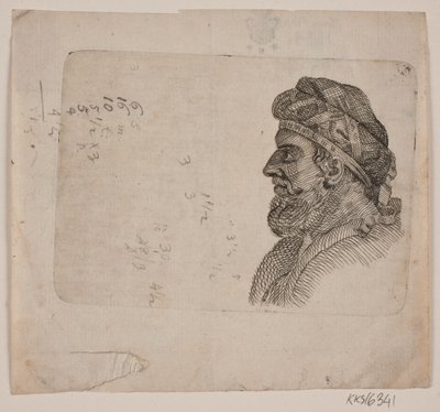 Studienkopf eines alten Mannes im Profil von Gerhard Ludvig Lahde