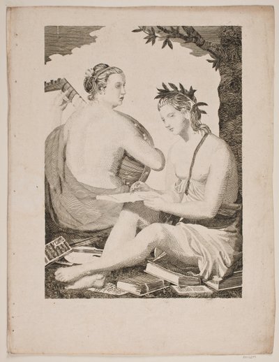 Terpsichore und Kalliope von Gerhard Ludvig Lahde
