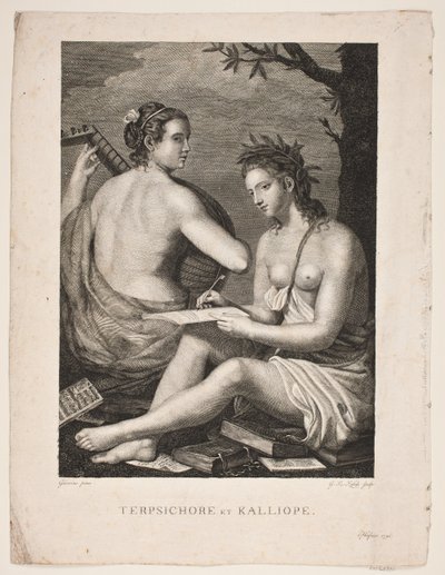 Terpsichore und Kalliope von Gerhard Ludvig Lahde
