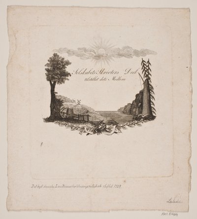 Vignette für die Königliche Dänische Landwirtschaftsgesellschaft von Gerhard Ludvig Lahde