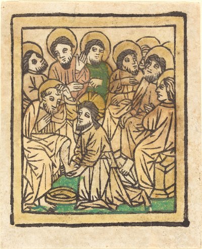 Christus wäscht den Aposteln die Füße von German 15th Century