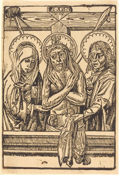 Christus zwischen Maria und Johannes von German 15th Century