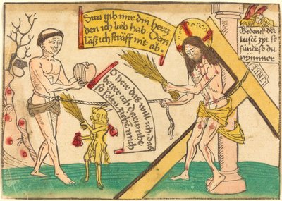 Jesus zieht die Gläubigen zu seinem Herzen von German 15th Century