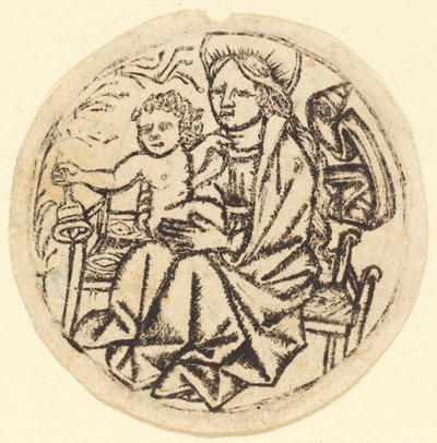 Madonna und Kind mit einer Glocke von German 15th Century
