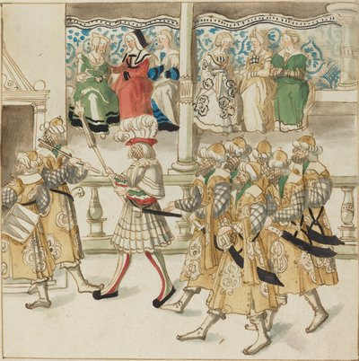 Ritterparade in orientalischen Kostümen von German 16th Century