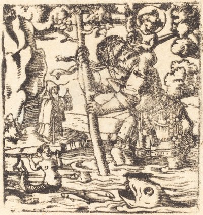 Heiliger Christophorus von German 16th or 19th Century
