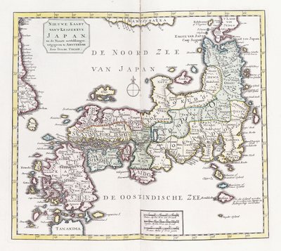Eine Karte von Japan, 1769 von German School