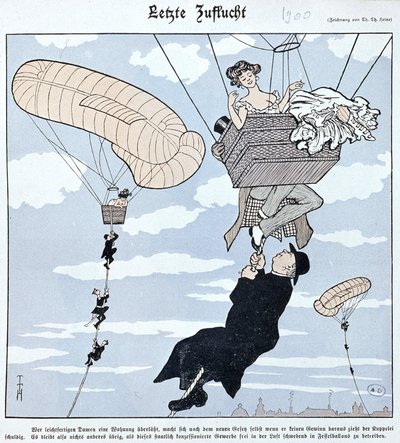 Aerostation: Deutsche Karikatur von German School