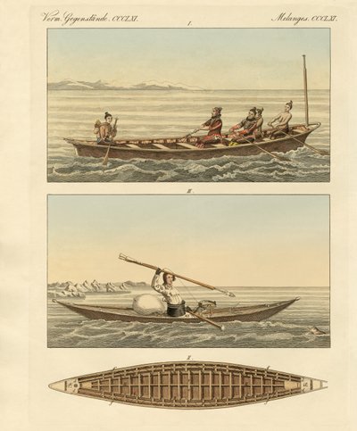 Boote der Grönländer von German School