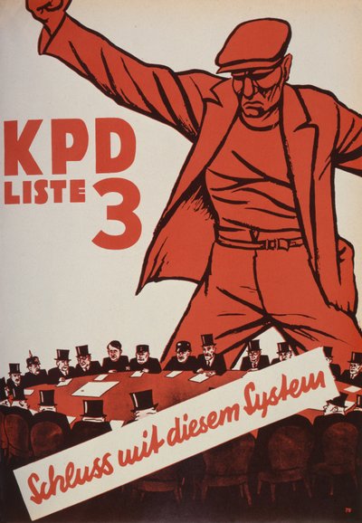 Wahlplakat der Kommunistischen Partei, 1932 von German School
