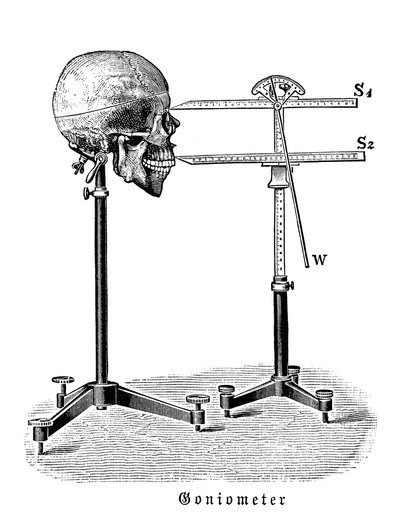 Goniometer zur Messung des menschlichen Schädels von German School