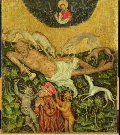 Lazarus und der reiche Mann, ca. 1400 von German School