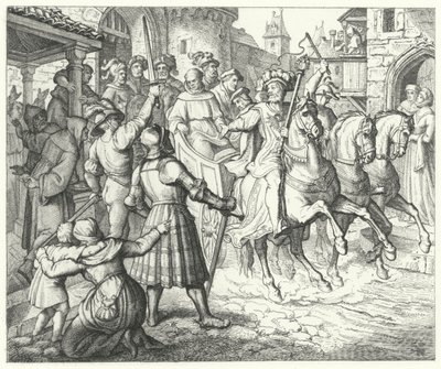 Martin Luthers Empfang in Worms, 1521 von German School