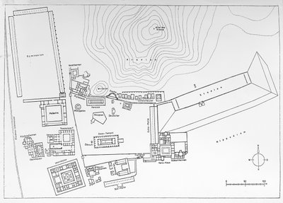 Plan von Olympia, Griechenland von German School