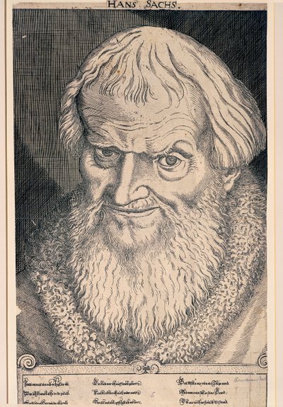 Porträt von Hans Sachs (Gravur) von German School