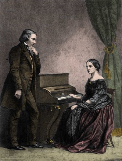 Robert und Clara Schumann, deutsche Musiker von German School