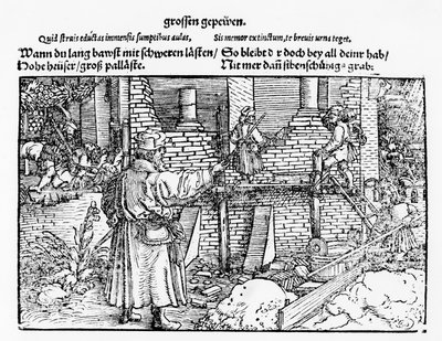 Steinmetze bei der Arbeit von German School