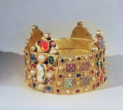 Die Krone von Hildesheim (Gold und Edelsteine) von German School