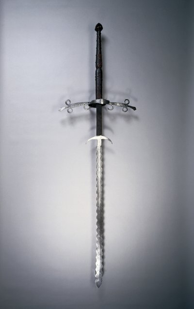 Zweihänderschwert mit Flammklinge, 1550-1600 von German School