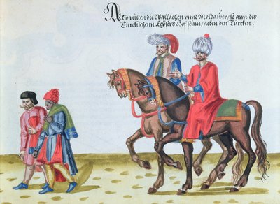 Walachische und moldawische Adlige, Ende des sechzehnten Jahrhunderts von German School