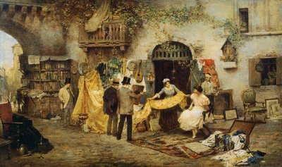 Der Antiquitätenhändler, von Gerolamo Induno von Gerolamo Induno