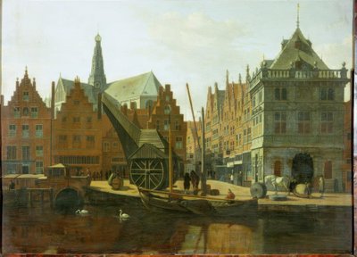Der Hafen in Haarlem von Gerrit Adriaensz Berckheyde