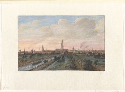 Ansicht der Stadt Groningen von Gerrit Battem