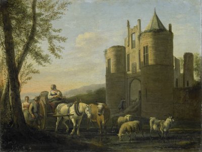 Das Haupttor von Schloss Egmond von Gerrit Berckheyde