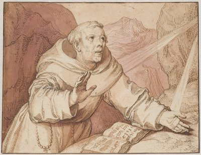Der heilige Franziskus empfängt die Stigmata von Gerrit Pietersz.