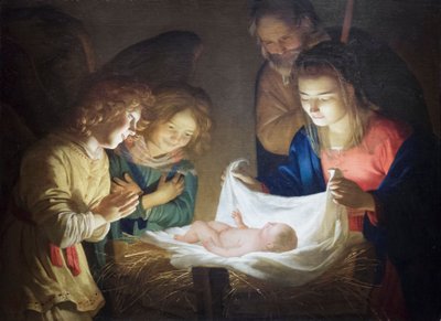 Anbetung des Kindes von Gerrit van Honthorst