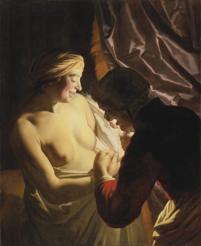 Die Flohjagd, ca. 1620 von Gerrit van Honthorst