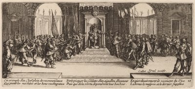 Verteilung der Belohnungen von Gerrit van Schagen after Jacques Callot