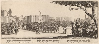 Rekrutierung von Truppen von Gerrit van Schagen after Jacques Callot