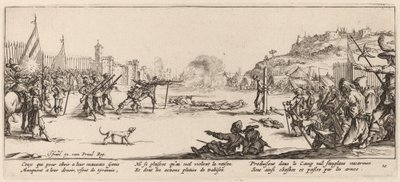 Das Erschießungskommando von Gerrit van Schagen after Jacques Callot