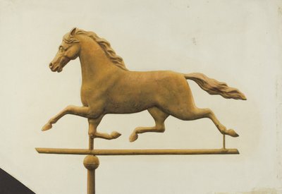 Wetterfahne mit Rennpferd, ca. 1940 von Gertrude Koch