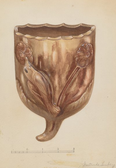 Wandtasche für Blumen, um 1936 von Gertrude Lemberg