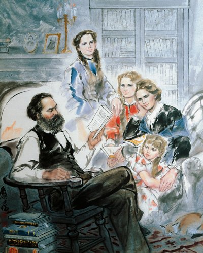 Karl Marx und seine Familie von Ghan Zen Mon