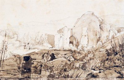Tempel der Diana in Baia, ca. 1844 von Giacinto Gigante