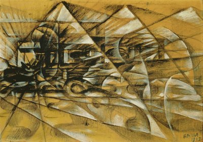 Die Geschwindigkeit eines Automobils von Giacomo Balla