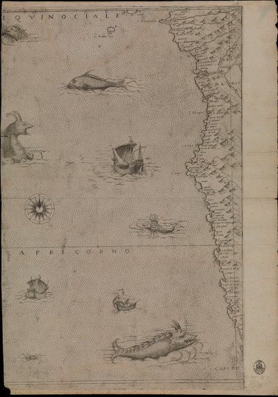 Karte von Afrika von Giacomo Gastaldi