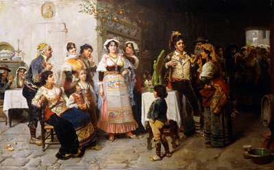 Vorbereitungen für die Hochzeit von Giacomo Mantegazza