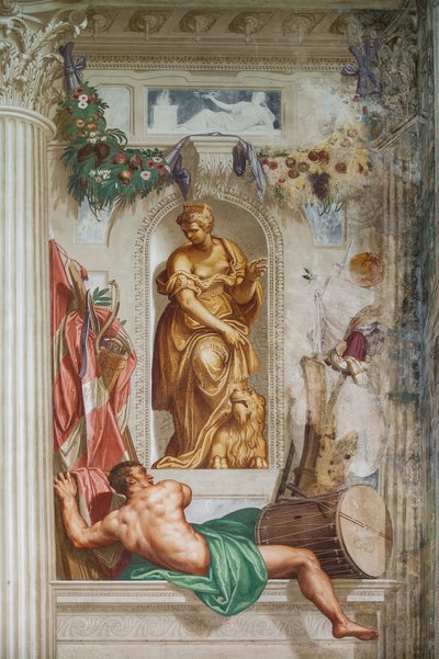 Detail der Milde des Scipio, ca. 1565 (Fresko) von Giambattista Zelotti