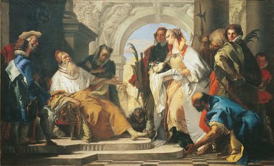 Die Schutzheiligen der Familie Crotta von Giambattista Tiepolo