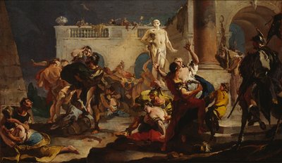 Die Entführung der Sabinerinnen, 1718-1719 von Giambattista Tiepolo