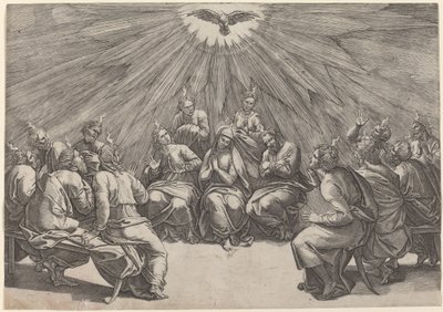 Pfingsten von Gian Jacopo Caraglio after Raphael