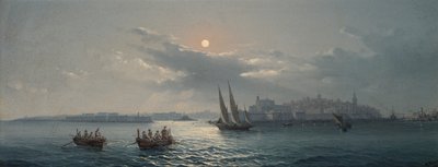 Blick auf den Grand Harbour, Valletta, 1885 von Giancinto Gianni